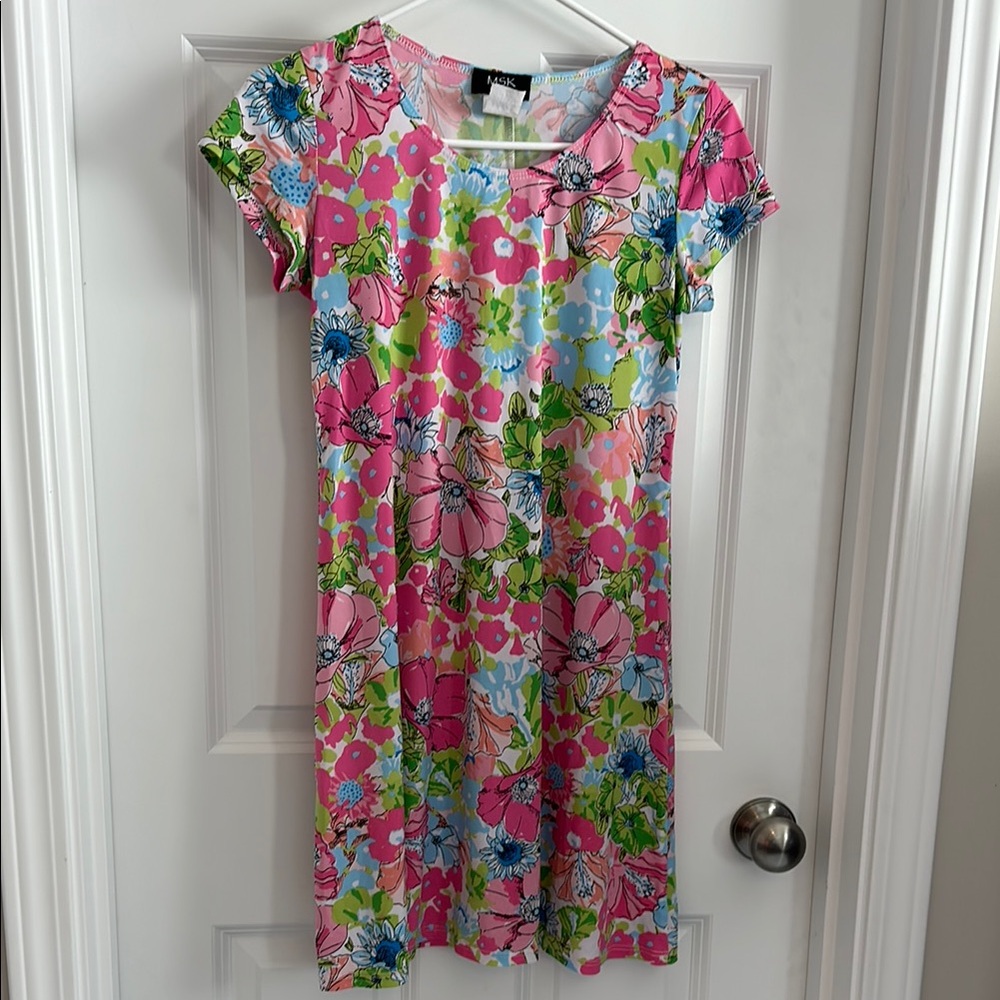 MSK Pink Floral Dress